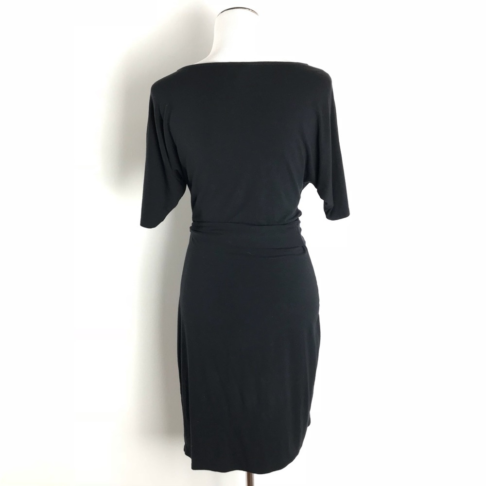 Ann Taylor Black Jersey Knee Length Dress - Picture 2 of 6